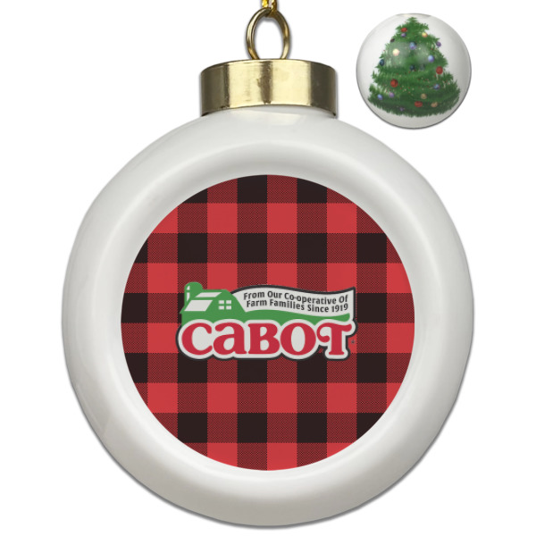 Custom Design Your Own Ceramic Ball Ornament - Christmas Tree