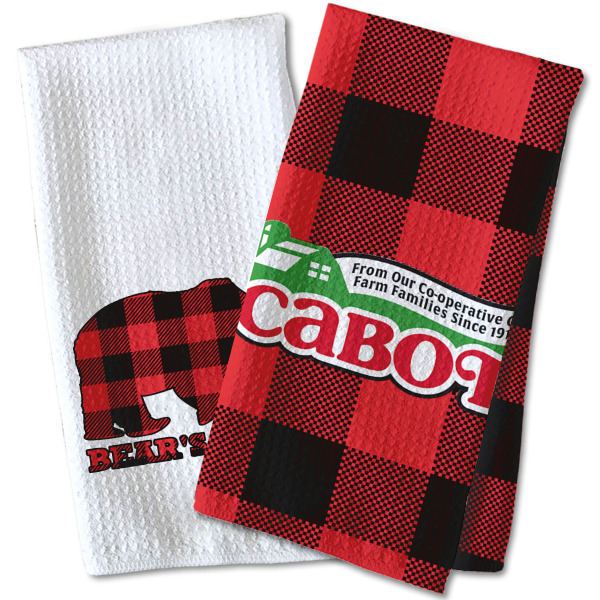 Custom Design - Waffle Weave Towels - Two Print Styles