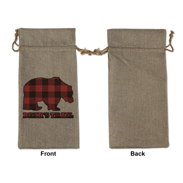 Custom Design - Large Burlap Gift Bags - Front Approval