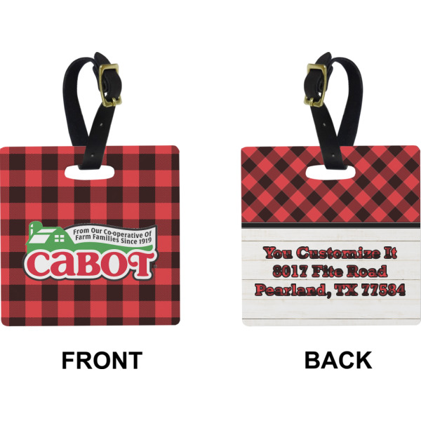 Custom Design - Square Luggage Tag (Front + Back)