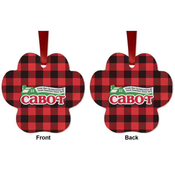 Custom Design - Metal Paw Ornament - Front and Back