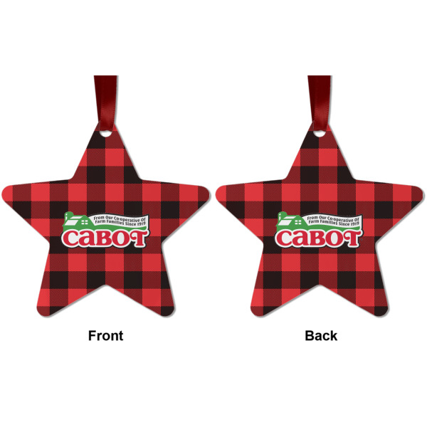 Custom Design - Metal Star Ornament - Front and Back