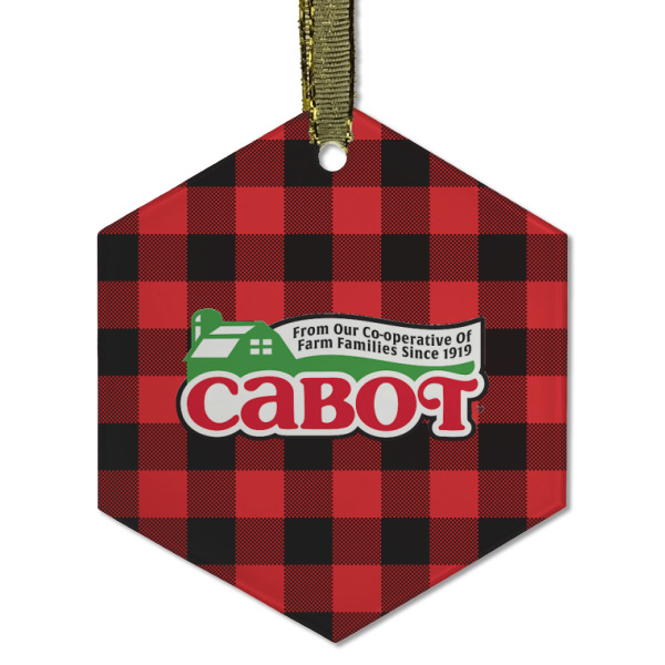 Custom Design - Frosted Glass Ornament - Hexagon