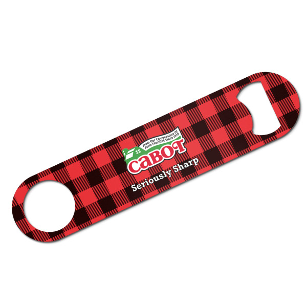 Custom Lumberjack Plaid Bar Bottle Opener w/ Name or Text