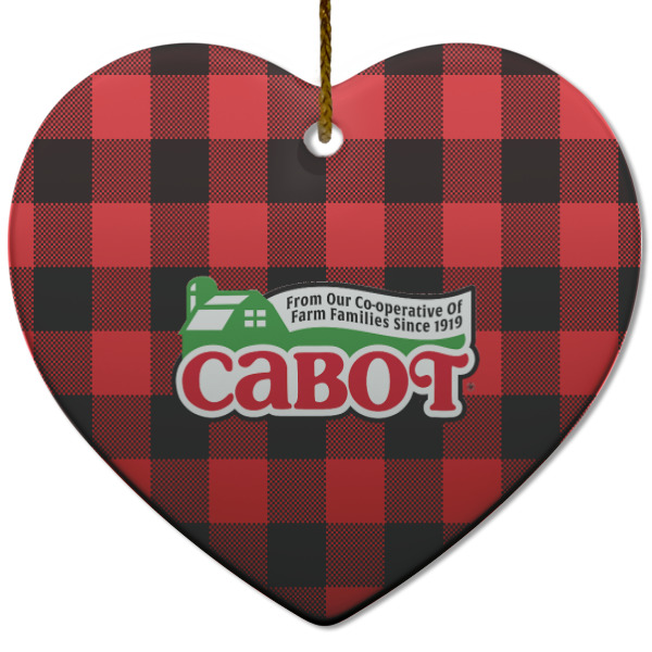 Custom Design - Ceramic Flat Ornament - Heart (Front)