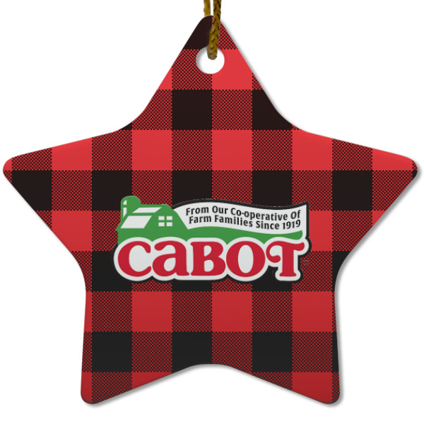 Custom Design - Ceramic Flat Ornament - Star (Front)