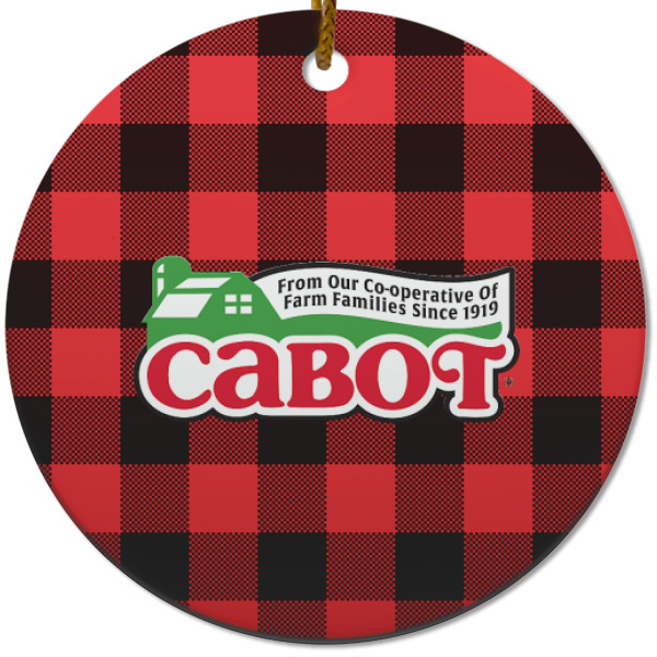 Custom Design - Ceramic Flat Ornament - Circle (Front)