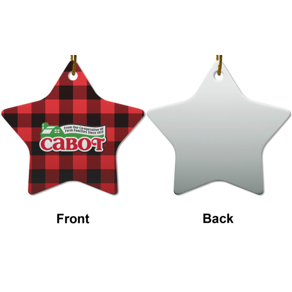 Custom Design - Ceramic Flat Ornament - Star Front & Back (APPROVAL)
