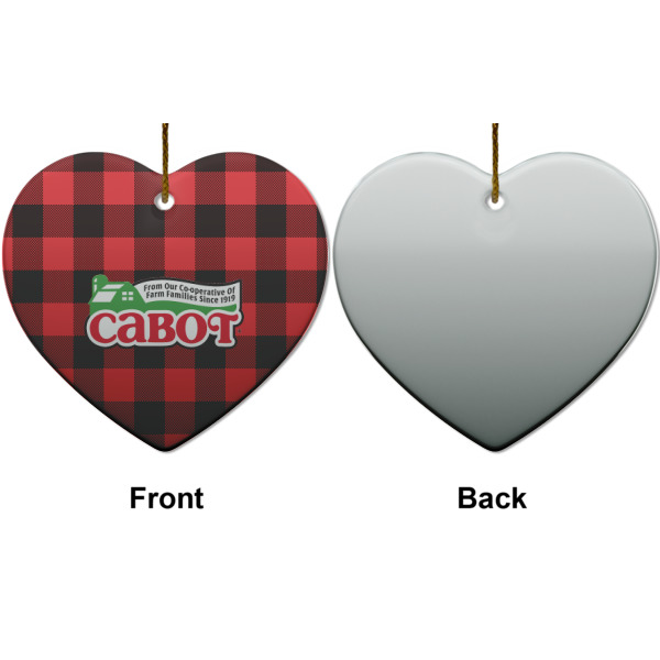 Custom Design - Ceramic Flat Ornament - Heart Front & Back (APPROVAL)