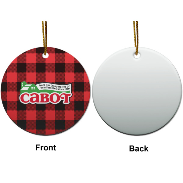 Custom Design - Ceramic Flat Ornament - Circle Front & Back (APPROVAL)