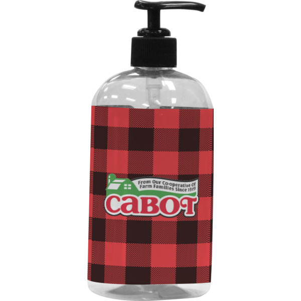 Custom Lumberjack Plaid Plastic Soap / Lotion Dispenser (Personalized)