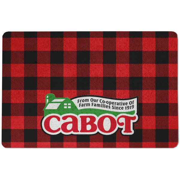 Custom Lumberjack Plaid Dog Food Mat w/ Name or Text