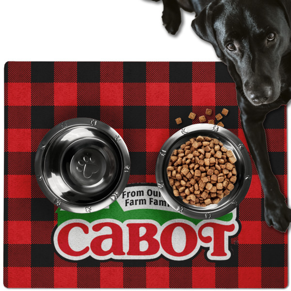 Custom Design - Dog Food Mat - Large LIFESTYLE