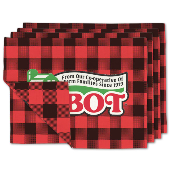 Custom Lumberjack Plaid Linen Placemat w/ Name or Text