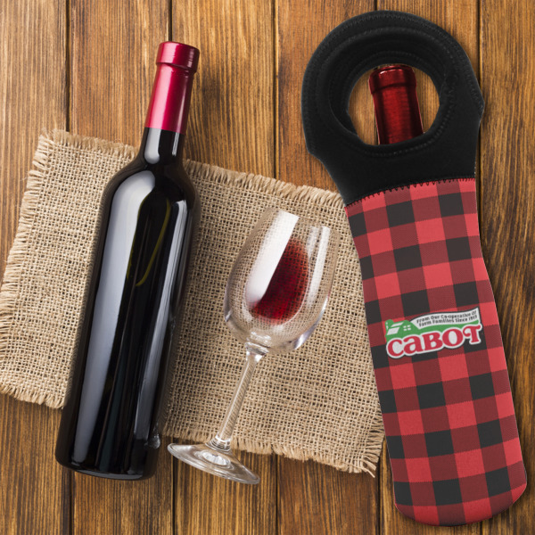 Custom Design - Wine Tote Bag - On Table