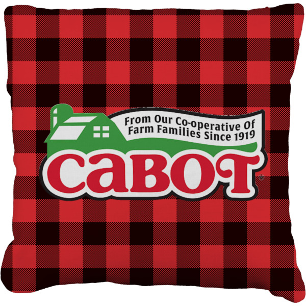 Custom Lumberjack Plaid Faux-Linen Throw Pillow 16" (Personalized)