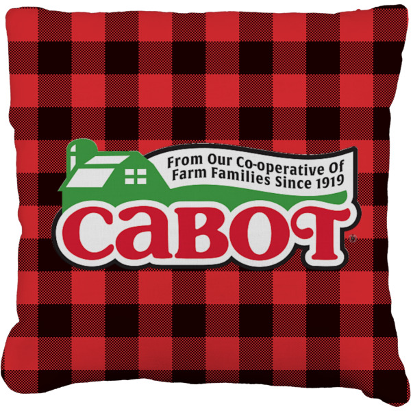Custom Lumberjack Plaid Faux-Linen Throw Pillow 18" (Personalized)