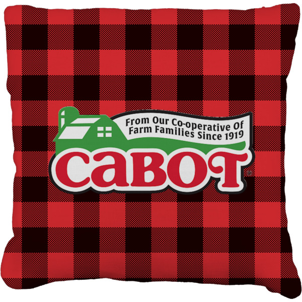Custom Lumberjack Plaid Faux-Linen Throw Pillow 20" (Personalized)