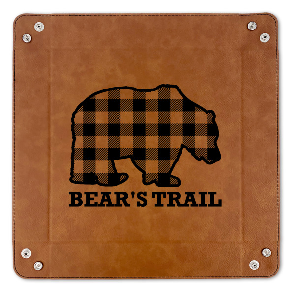 Custom Design - 9" x 9" Leatherette Snap Up Tray - APPROVAL (FLAT)