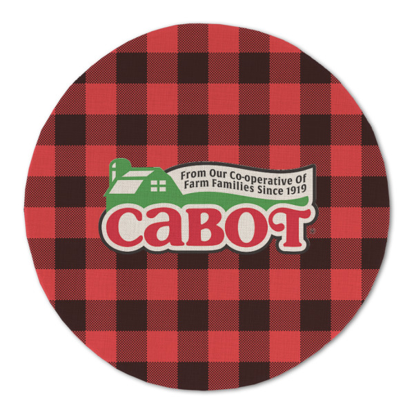 Custom Lumberjack Plaid Round Linen Placemat (Personalized)