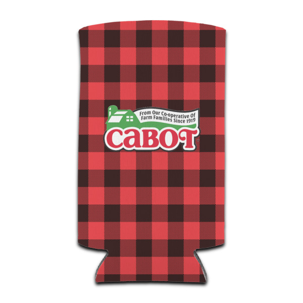 Custom Lumberjack Plaid Can Cooler (tall 12 oz) (Personalized)