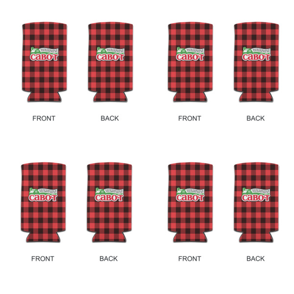 Custom Design - Can Cooler - Tall 12oz - Set of 4 - Front & Back