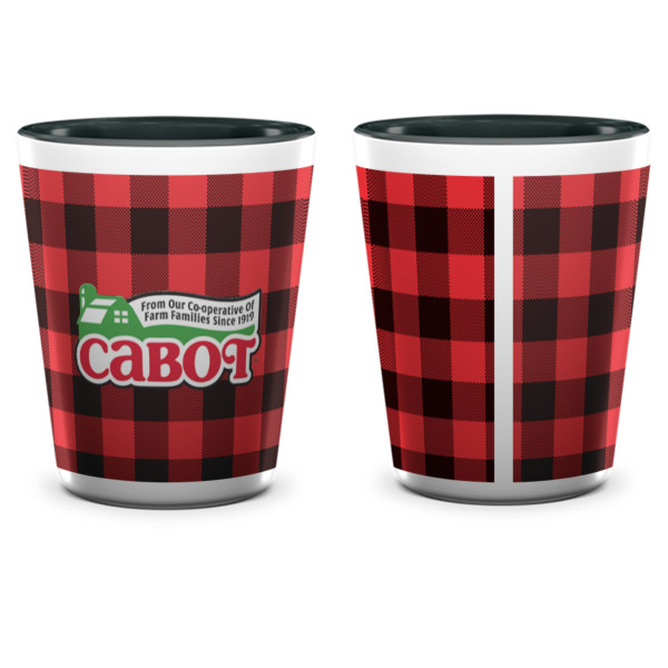 Custom Design - Ceramic Shot Glass - Two Tone - Front & Back