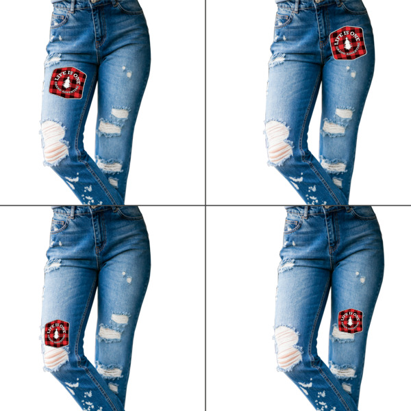 Custom Design - Custom Shape Iron On Patches - L - Set of 4 - Approval