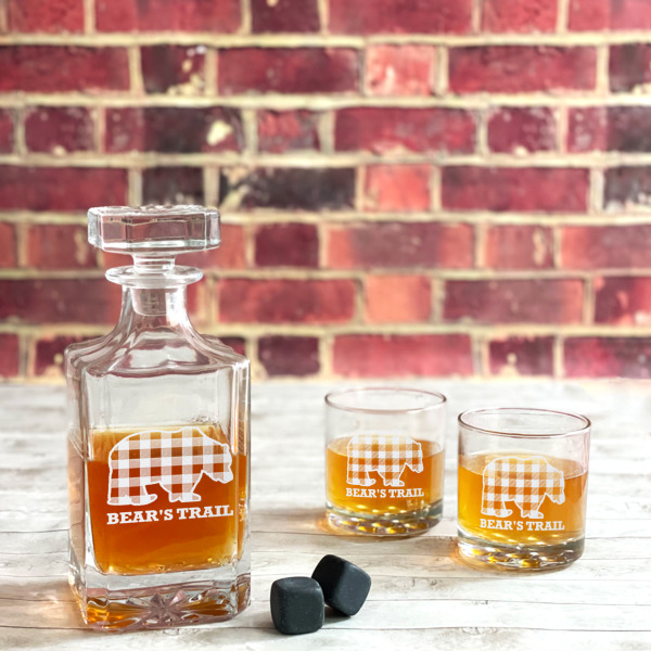 Custom Design - Whiskey Decanters - 26oz Square - Lifestyle