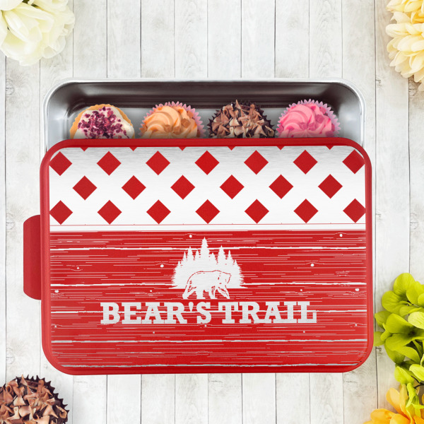 Custom Design - Aluminum Baking Pan - Red Lid - LIFESTYLE