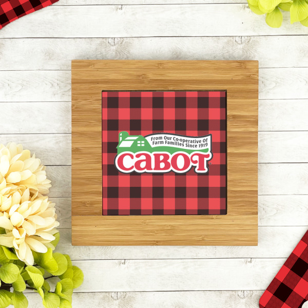 Custom Design - Bamboo Trivet with 6" Tile - LIFESTYLE