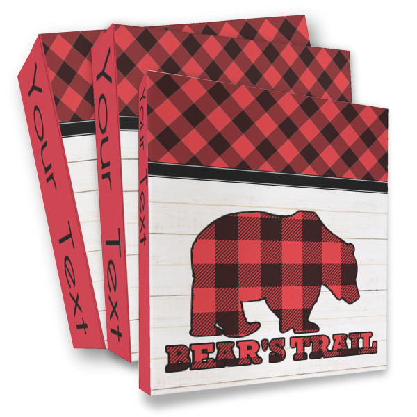 Custom Lumberjack Plaid 3 Ring Binder - Full Wrap (Personalized)