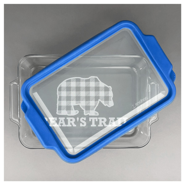 Custom Design - Glass Baking Dish - 13"x9" - Dish w/ Lid