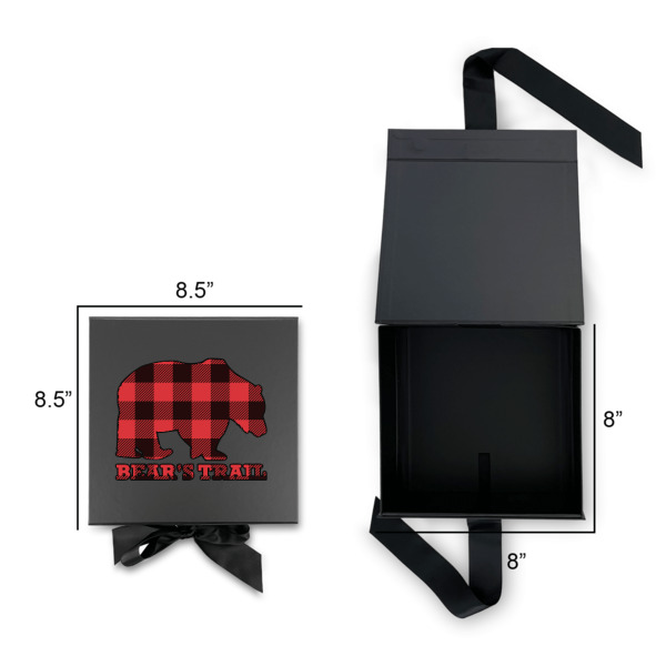 Custom Design - Gift Boxes with Magnetic Lid - Black - Open & Closed