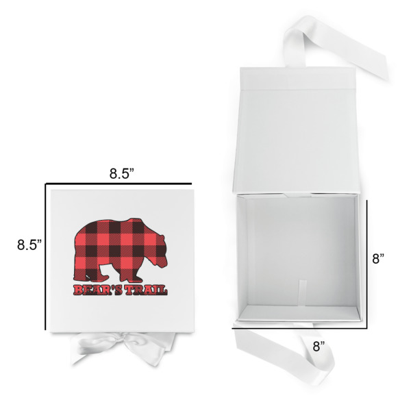 Custom Design - Gift Boxes with Magnetic Lid - White - Open & Closed