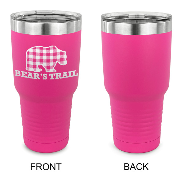 Custom Design - 30 oz Stainless Steel Ringneck Tumblers - Pink - Single Sided - APPROVAL