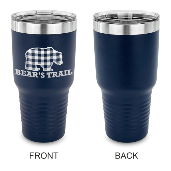 Custom Design - 30 oz Stainless Steel Ringneck Tumblers - Navy - Single Sided - APPROVAL