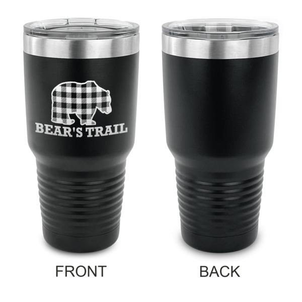 Custom Design - 30 oz Stainless Steel Ringneck Tumblers - Black - Single Sided - APPROVAL