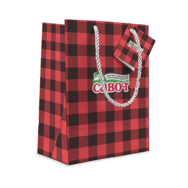 Custom Lumberjack Plaid Gift Bag (Personalized)