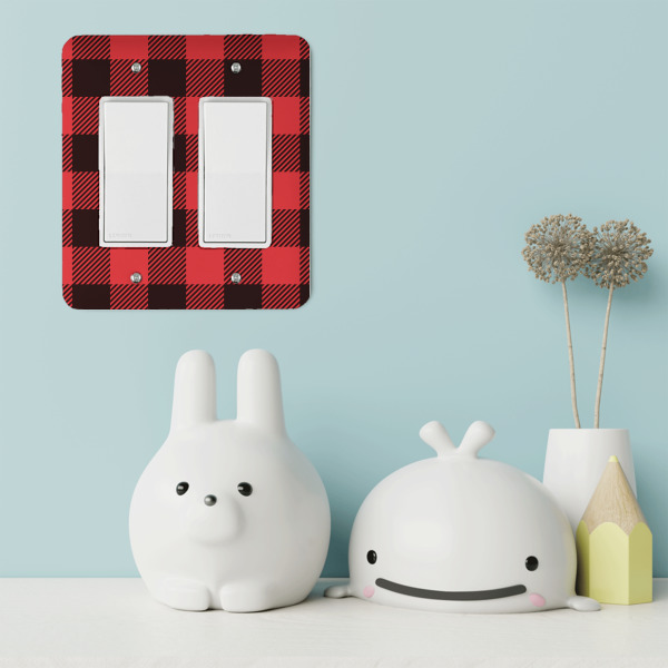 Custom Design - Rocker Light Switch Covers - Double - IN CONTEXT