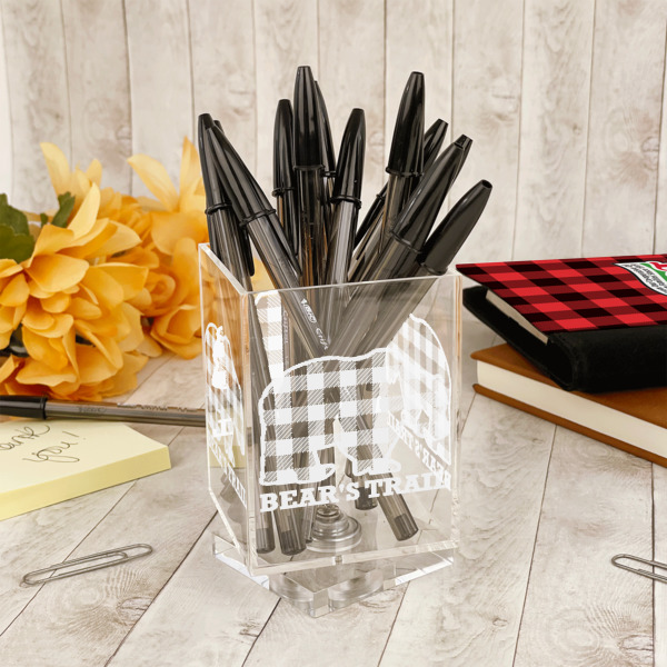 Custom Design - Acrylic Pencil Holder - IN CONTEXT