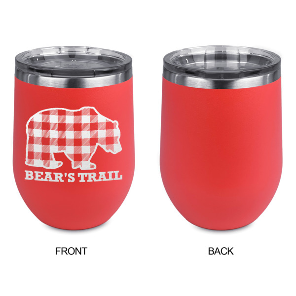 Custom Design - Stainless Wine Tumblers - Coral - Single Sided - Approval