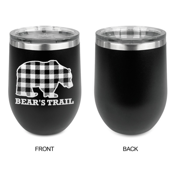 Custom Design - Stainless Wine Tumblers - Black - Single Sided - Approval