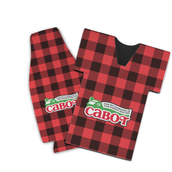 Custom Lumberjack Plaid Bottle Cooler (Personalized)