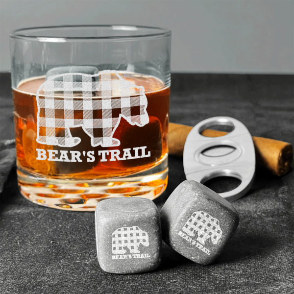 Custom Design - Whiskey Stones - Set of 9 - In Context