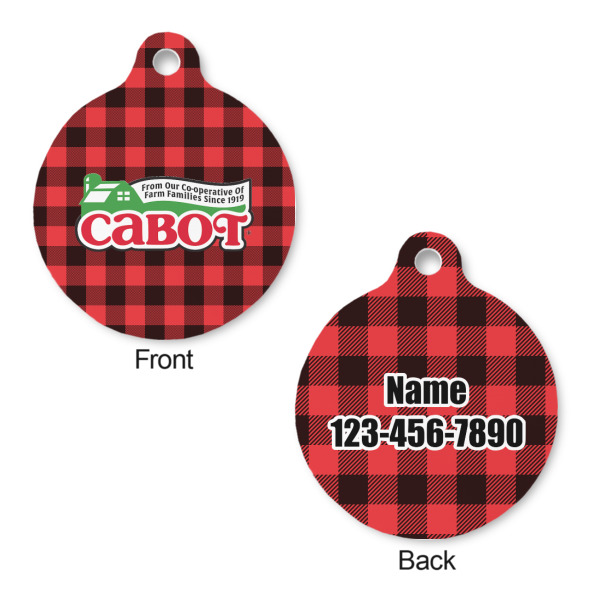 Custom Design - Round Pet ID Tag - Large - Front & Back View