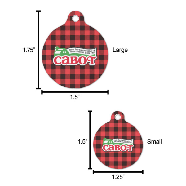 Custom Design - Round Pet ID Tag - Comparison Scale