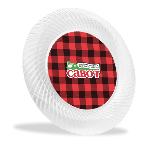 Custom Lumberjack Plaid Plastic Party Dinner Plates - 10" (Personalized)