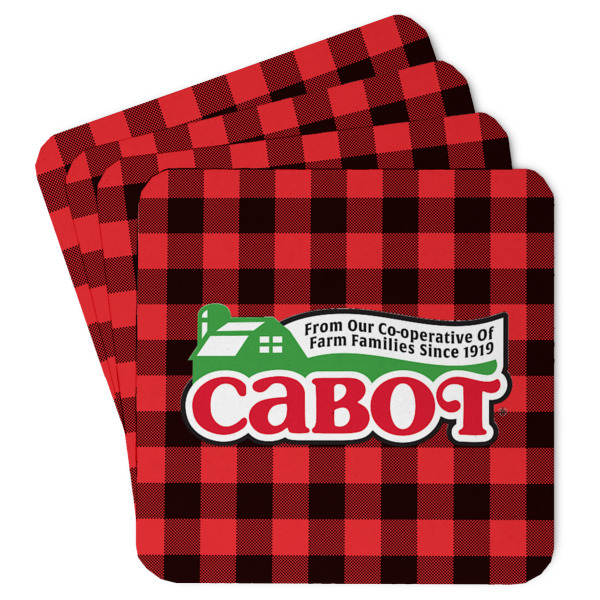 Custom Lumberjack Plaid Paper Coasters w/ Name or Text