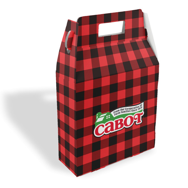 Custom Lumberjack Plaid Gable Favor Box (Personalized)